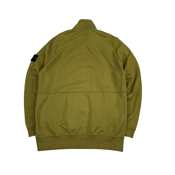 Stone Island 2016 Pistachio Green Zipped Cotton Sweatshirt - Small