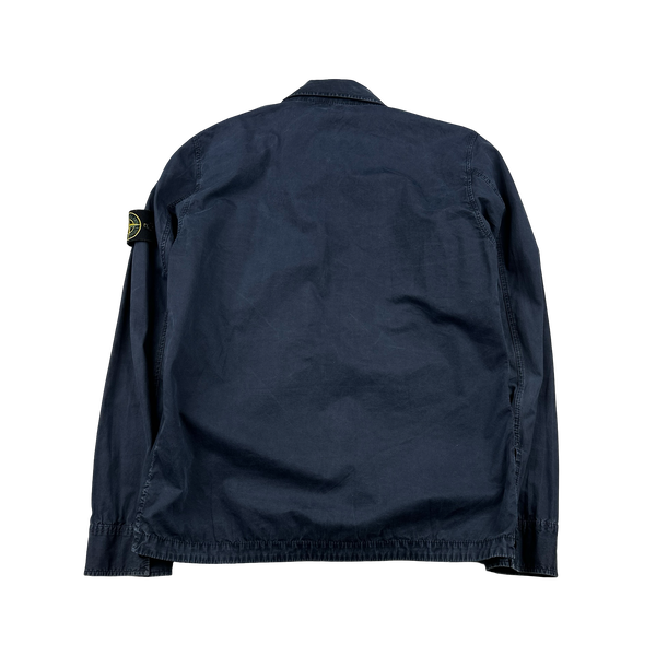 Stone Island 2018 Navy Cotton Zipped Overshirt - Medium