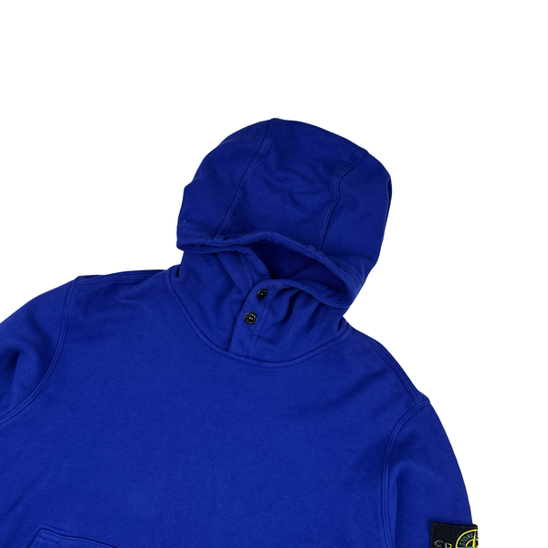 Stone Island 2023 Electric Blue Pullover Hoodie - Medium