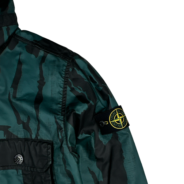 Stone Island 2015 Reverse Colour Process Raso Gommato Flowing Camo Jacket - Medium