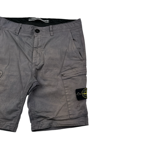 Stone Island 2017 Grey Slim Fit Cargo Shorts - 31"