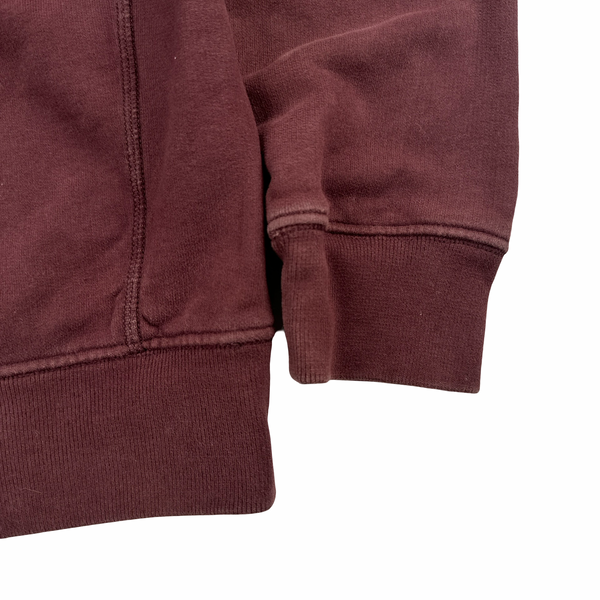 Stone Island 2019 Maroon Red Cotton Crewneck - Small