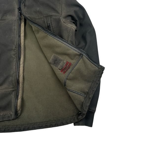CP Company Brown Re Colour Goggle Soft Shell Jacket - Medium
