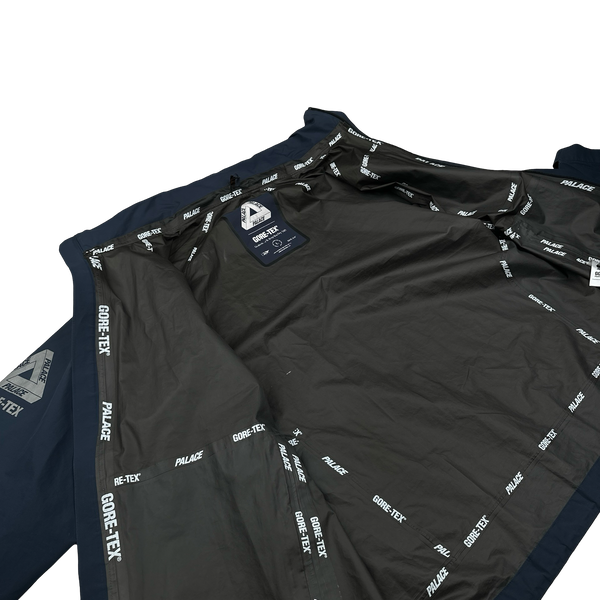 Palace Navy Reflective Spellout Gore-Tex Palicite Shell Jacket - Large