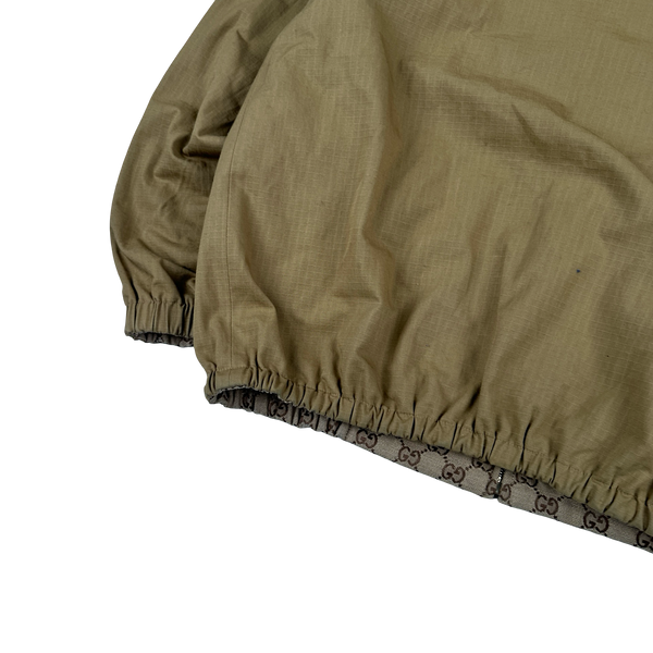Gucci Monogram Reversible Canvas Collared Jacket - Large