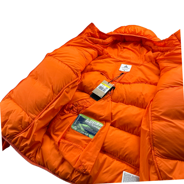 Nike orange small logo padded jacket hotsell