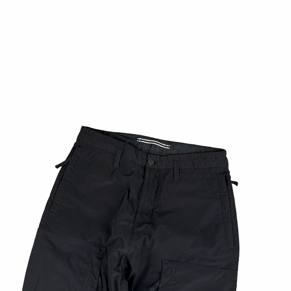 Stone Island 2020 Mussola Panel Black Cargo Trousers - 30"