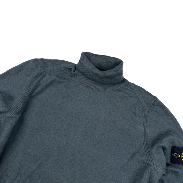 Stone Island 2019 Grey Roll Neck Knit Jumper - Large