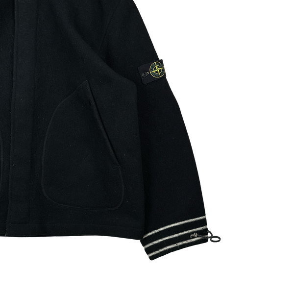 Stone Island 2004 Vintage Heavyweight Lana Wool Zipped Jacket - XL