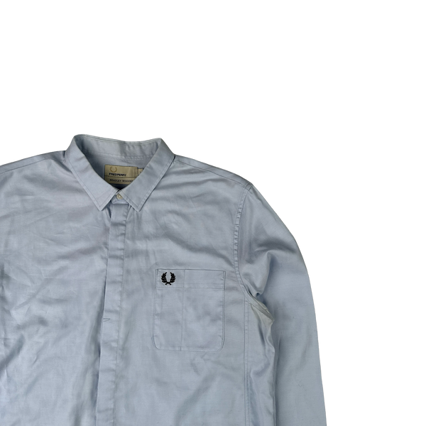 Fred Perry Bradley Wiggins Blue Buttoned Shirt - Large