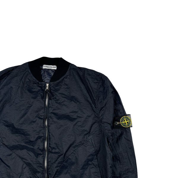 Stone Island 2008 Navy Mesh Badge Lightweight Jacket - Large