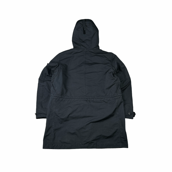 Stone Island 2021 Grey Garment Dyed David TC Long Blanket Lined Parka Jacket - Large