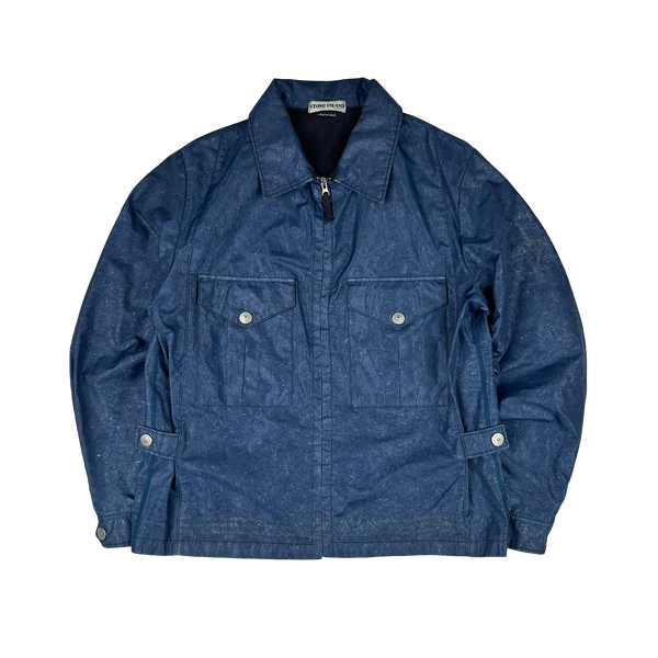 Stone Island 2001 Paul Harvey Laminated Webbing Coach Jacket - Large