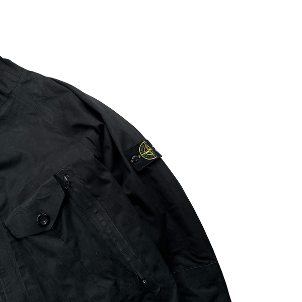 Stone Island 2006 Black Duel Layer Ventile Jacket - Large