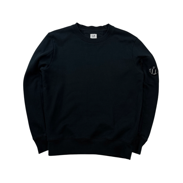 CP Company Black Cotton Crewneck Jumper - Small