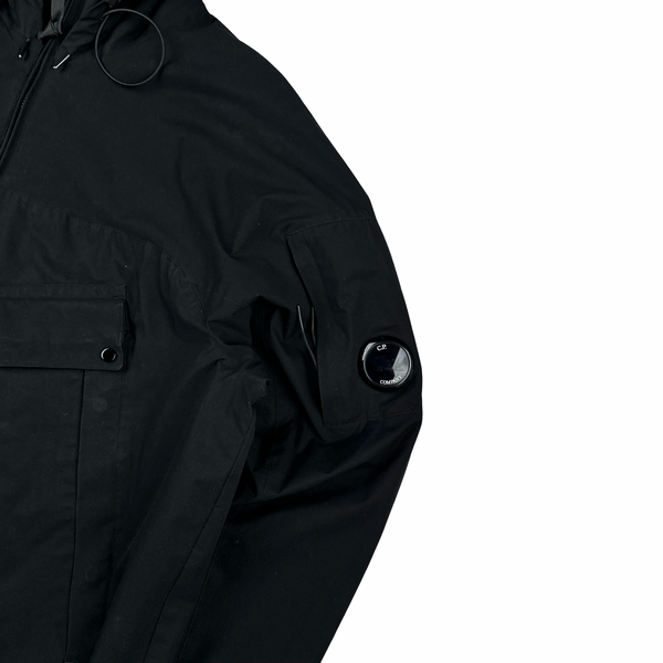 CP Company Black Pro Tek Lightweight Hooded Pullover Jacket - Large