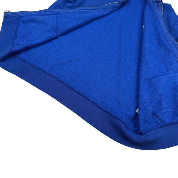 Ralph Lauren Blue Thick Cotton Zipped Hoodie - XL