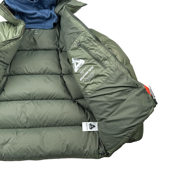 Palace 2024 Green Pertex Down Filled Blue Balaclava Puffer Jacket - Large