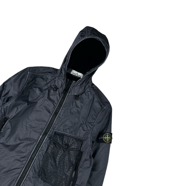 Stone Island 2020 Black Lamy Flock Jacket - Small