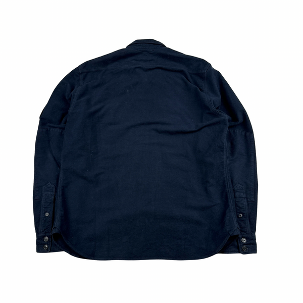 CP Company Mole Skin Cotton Navy Multi Pocket Zipped Overshirt - XL