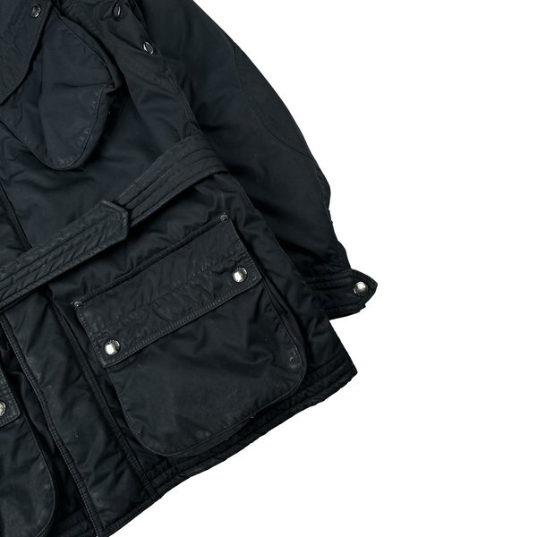 Ralph Lauren Black Quilted Multi Pocket Heavyweight  Field Jacket - Medium