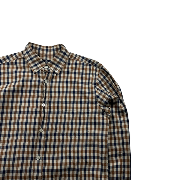 Aquascutum Classic Checked Shirt - Small