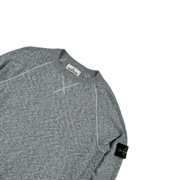 Stone Island 2017 Grey Marl Cotton Lightweight Knit - XL