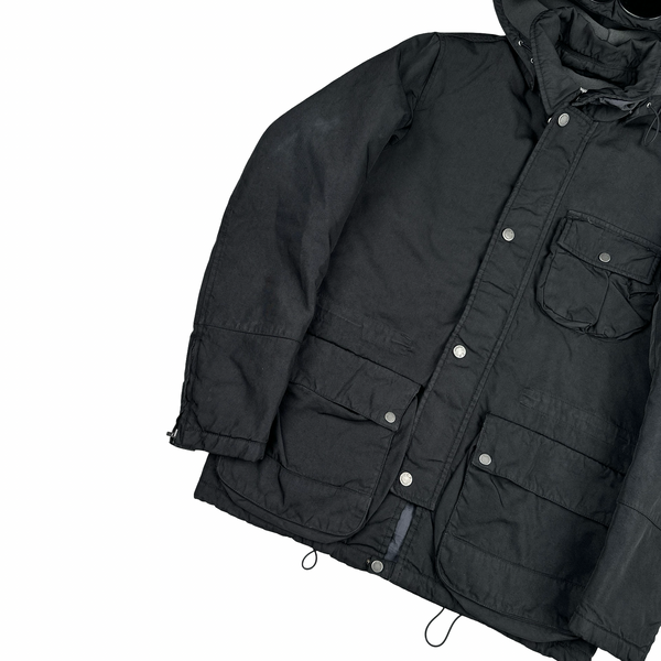 CP Company Goggle Black Quilted Lined Multi Pocket Jacket - Small
