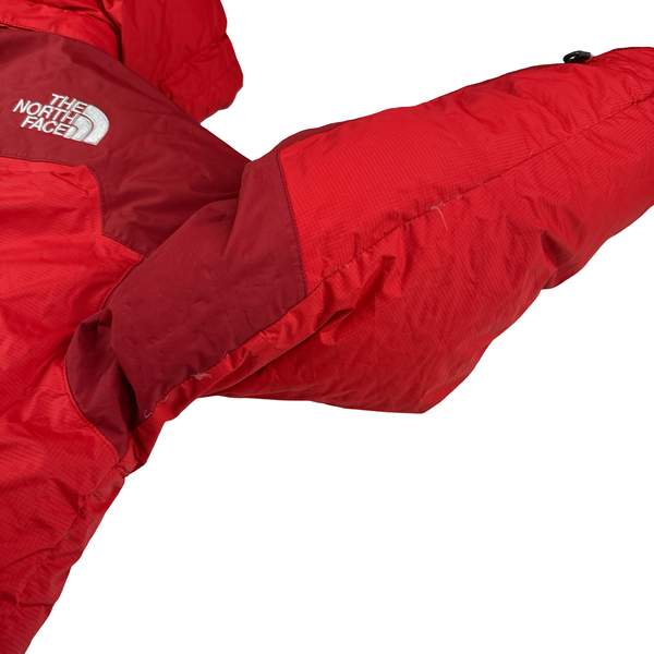 North Face Red Himalayan Summit Series 800 Down Hooded Puffer Jacket - Medium