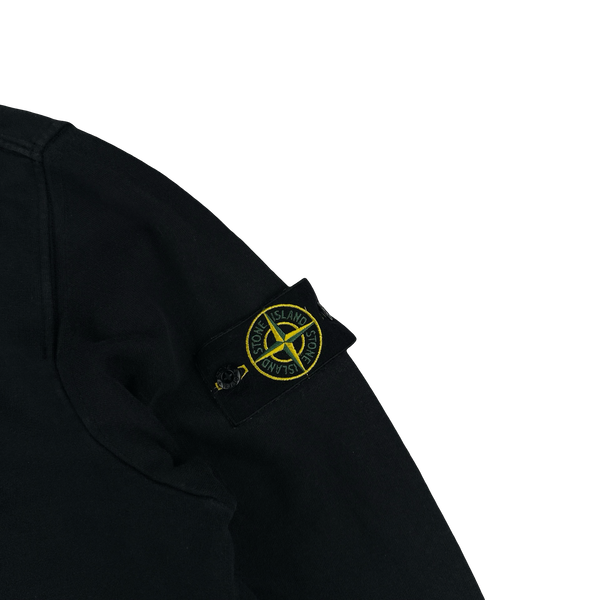 Stone Island 2020 Black Pullover Quarter Zip Smock Jumper - Large