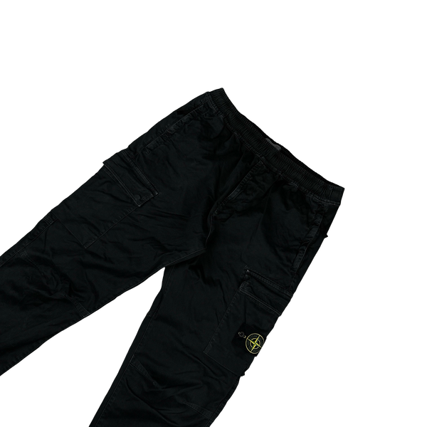 Stone Island 2022 Black RE T Cargo Trousers - 34"