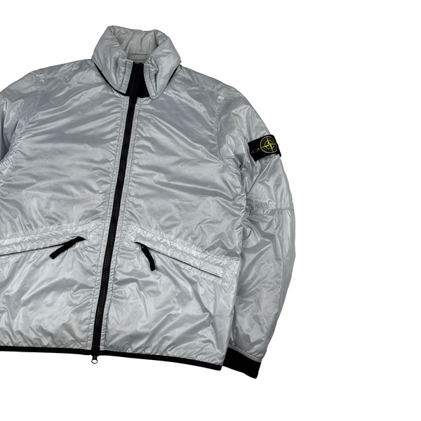 Stone Island 2018 Icey White Pertex Quantum Primaloft Jacket - Large