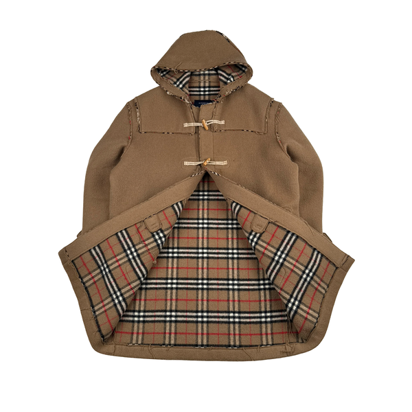 Burberry Lana Wool Blend Hooded Duffle Coat - XL