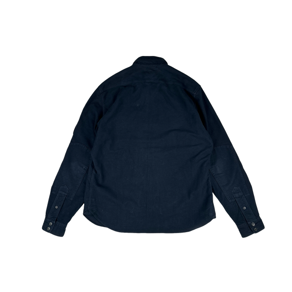 CP Company Navy Moleskin Double Chest Pocket Overshirt Jacket - XL