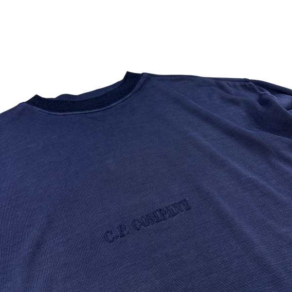 CP Company Vintage Spellout Fine Knit Cotton Jumper - XL