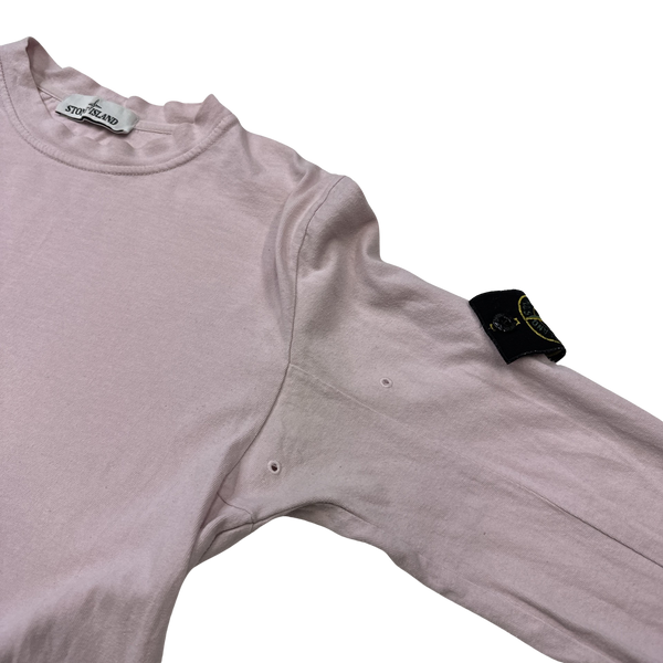 Stone Island 2017 Pink Longsleeve Cotton Top - Small