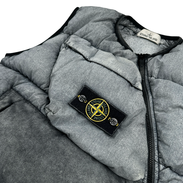 Stone Island 2017 Tela Nylon Down Filled Centre Badge Frost Puffer Gilet - Medium