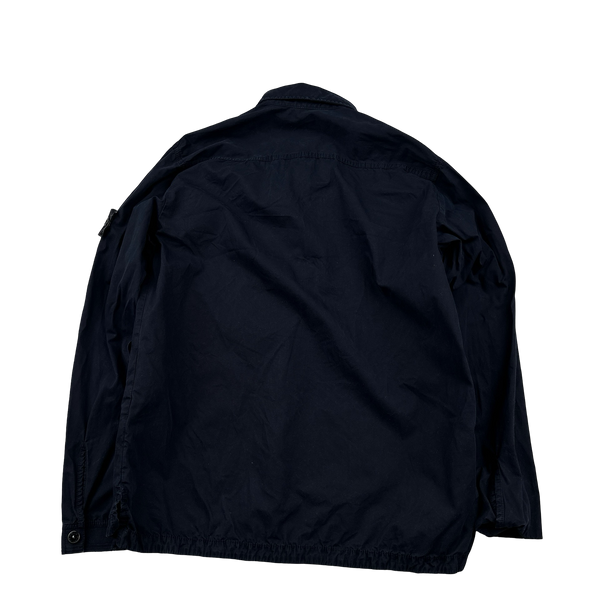 Stone Island 2018 Black Cotton Pullover Smock Overshirt - Medium