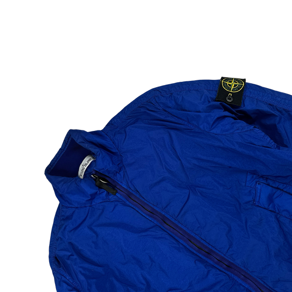 Stone Island 2015 Blue Crinkle Reps Padded Bomber Jacket - Large