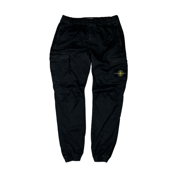 Stone Island 2021 RE T Black Cargo Trousers - Large