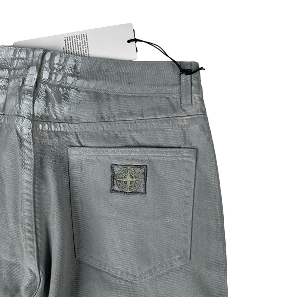 Stone Island x Supreme 2023 Reflective Sprayed Denim Jeans - 32"