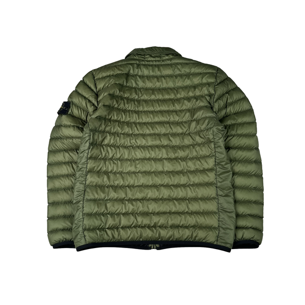 Stone Island 2022 Bio Based Ripstop Nylon Down Green Jacket - Medium