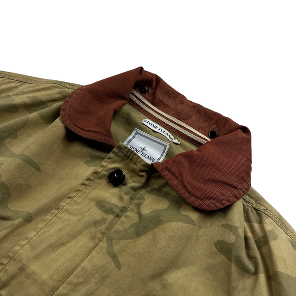 Stone Island 90's Ice Camo Carpenter Buttoned Jacket - Medium