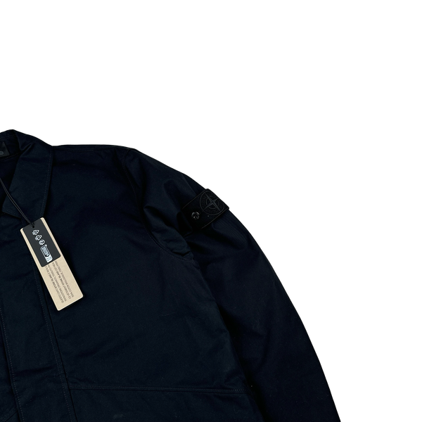 Stone Island 2024 New Season Black Ghost Piece Overshirt - Large