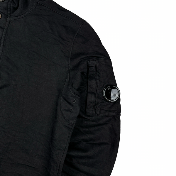 CP Company Black Lens View Quarter Buttoned Jumper - Large