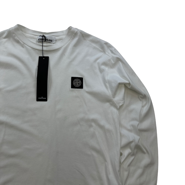 Stone Island 2020 White Longsleeve T Shirt - Small