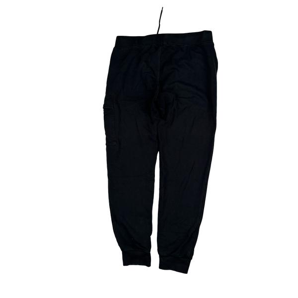 CP Company Black Cotton Lens Viewer Joggers - Medium