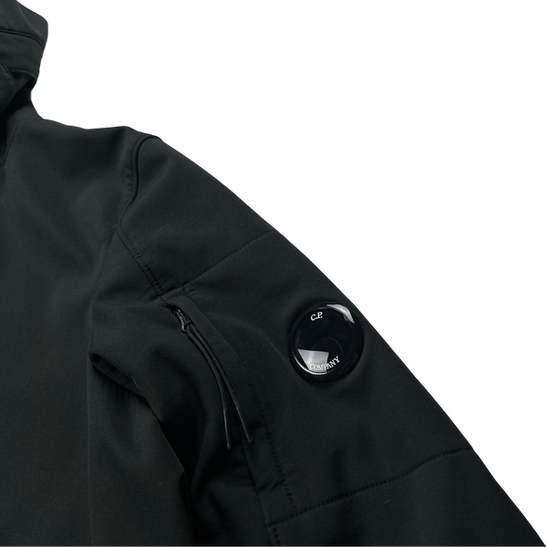 CP Company Black Soft Shell Fishtail Parka Jacket - Small