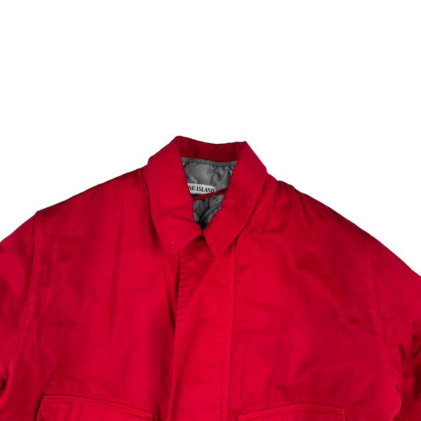 Stone Island Vintage 1998 Red Green Edged Badge Jacket - Medium