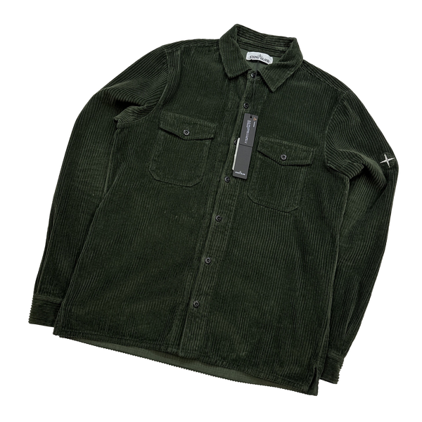 Stone Island AW2020 Green Jumbo Cord Shirt - Medium